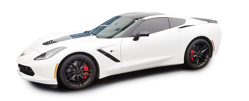 Window Tint for White Sports Car